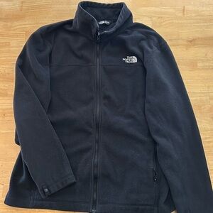 The North Face Fleece Jacket Men's XL Black Zip Up Top Zipper Pockets Warm ✅